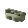 Modern Floor Sofa With 2 Pillows, Convertible Twin Size Folding Mattress For Living Room