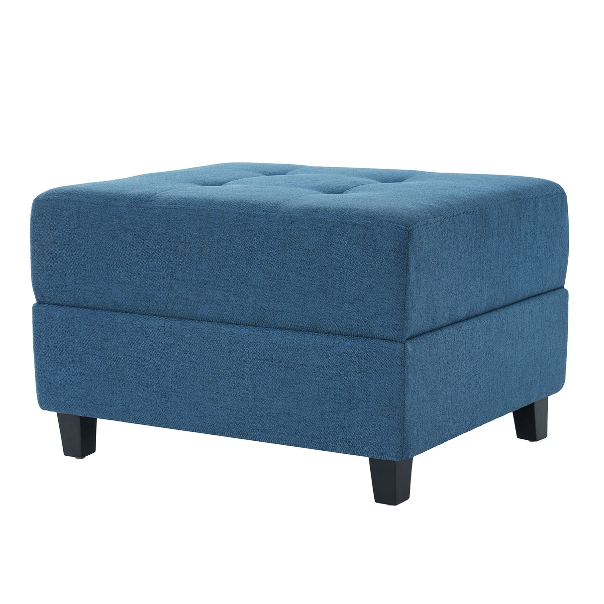 Navy Tufted Ottoman