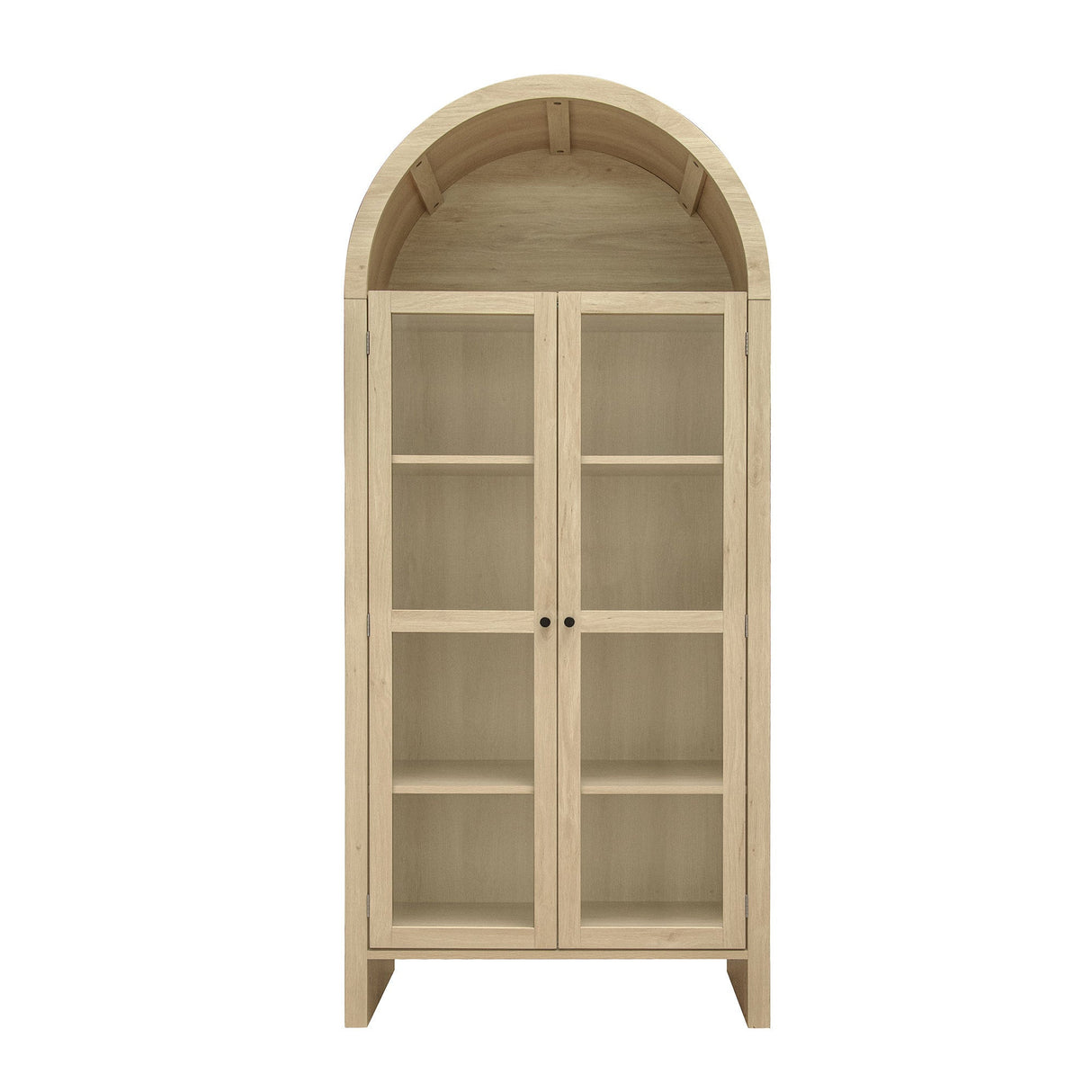 70.28" Tall Arched Kitchen Pantry Cabinet