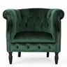 Celestialis - Upholstered Club Chair With Tub Design And Rolled Recessed Armrests