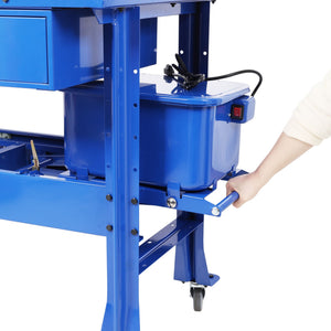 Mobile Tear Down Table With 3.5 Gallon Part Washer And 110V Pump - Blue