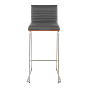 Mason Mara - Contemporary Fixed Height Barstool (Set of 2)