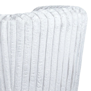 Modern Comfort Swivel Chair with Channel-Tufted Design - White or Gray