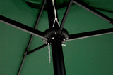 14.8 Ft Double Sided Outdoor Umbrella Rectangular Large with Crank (Dark Green)