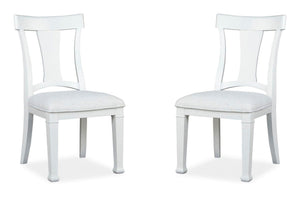 Kingston - Upholstered Side Chair (Set of 2) - Whisper White And Cerused Nutmeg