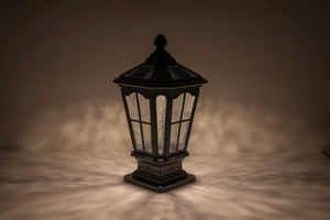 Garden Post Light Black Aluminum Outdoor Column Light