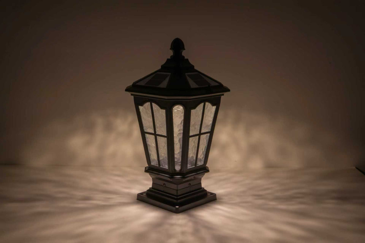Garden Post Light Black Aluminum Outdoor Column Light