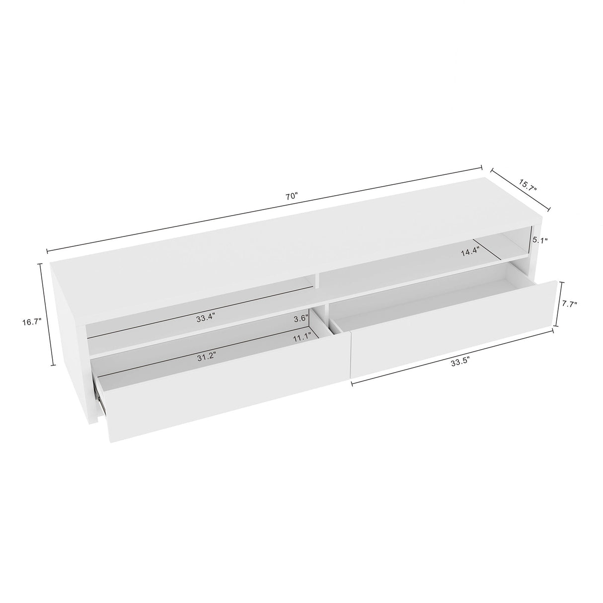 Duncan - TV Stand With Full Extension Drawers