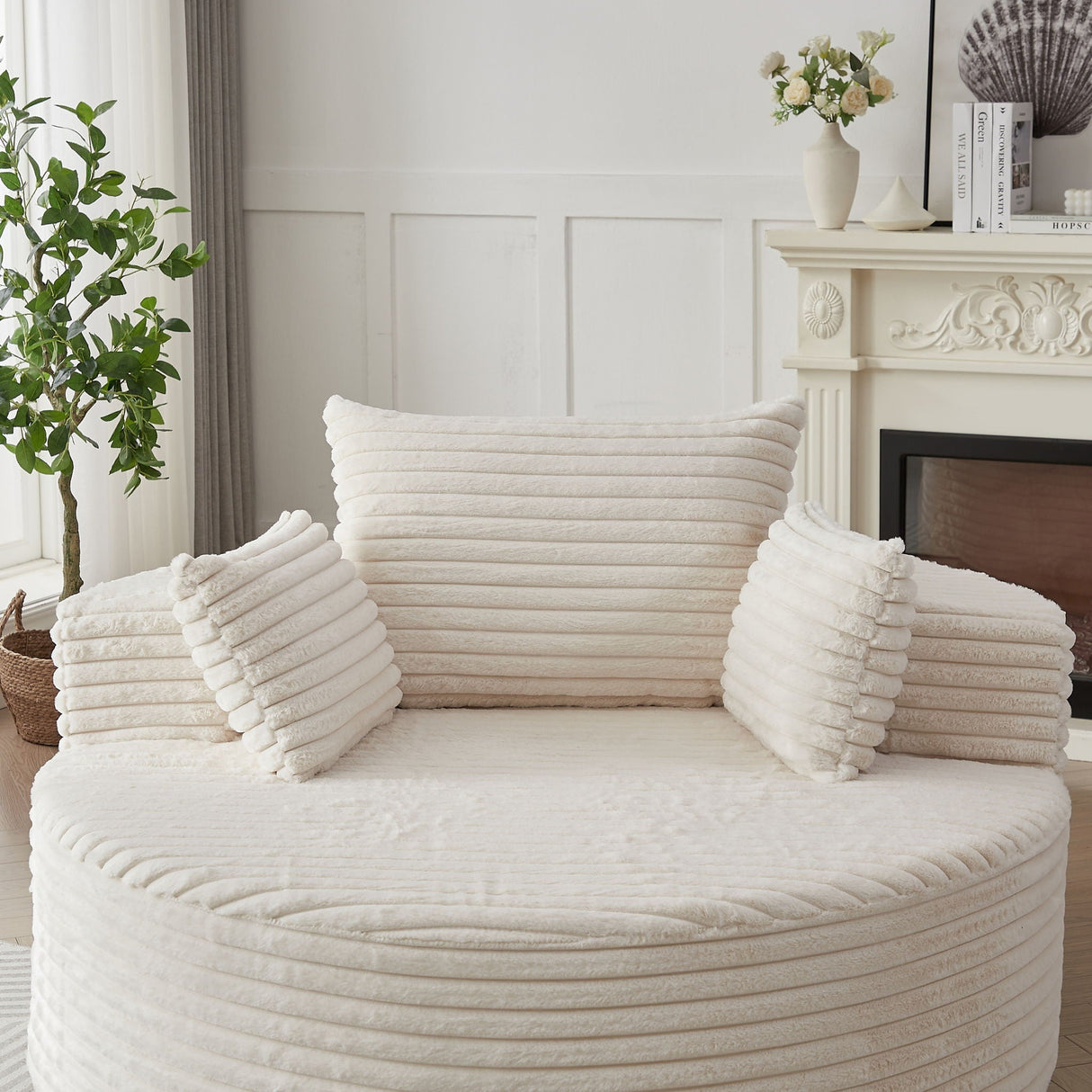 Swivel Chair With 360° Rotation For Living Room