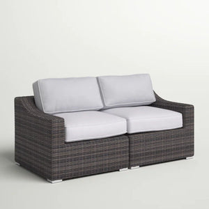 Chic Wide Outdoor Loveseat With Cushions