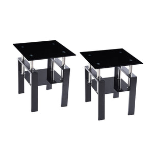 Tempered Glass Table With Storage