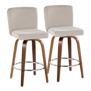 26" Contemporary Fixed-Height Counter Stool with Swivel
