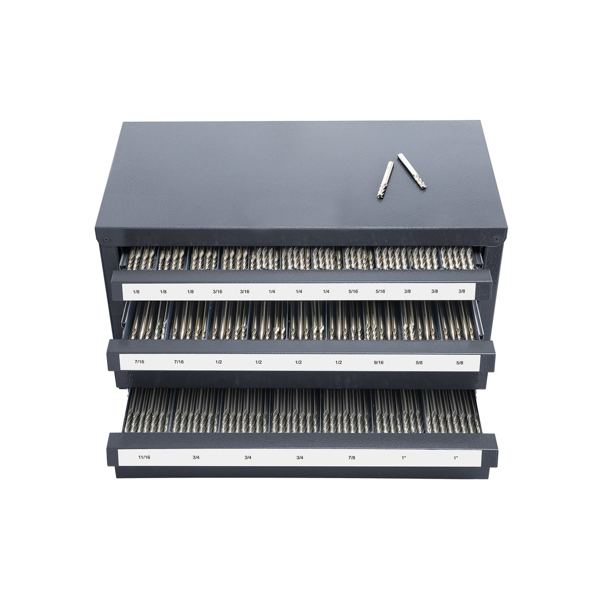 End Mill Dispenser Cabinet, Three-Drawer Organizer for End Mill Storage