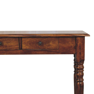 Turned Legs Drawer Console Table