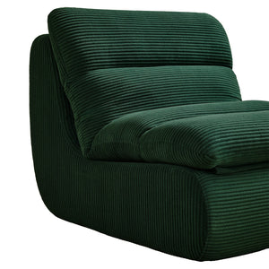 Modern Compressed Lounge Chair with Ottoman - Cozy Corduroy Recliner