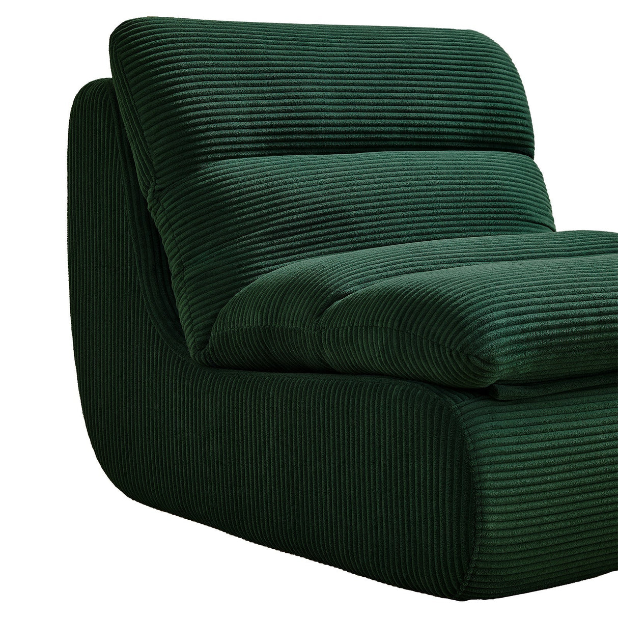Modern Compressed Lounge Chair with OttomanCozy Corduroy Recliner