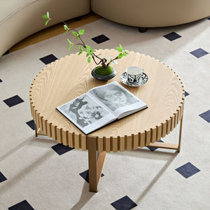 Modern Handcraft Drum Coffee Table