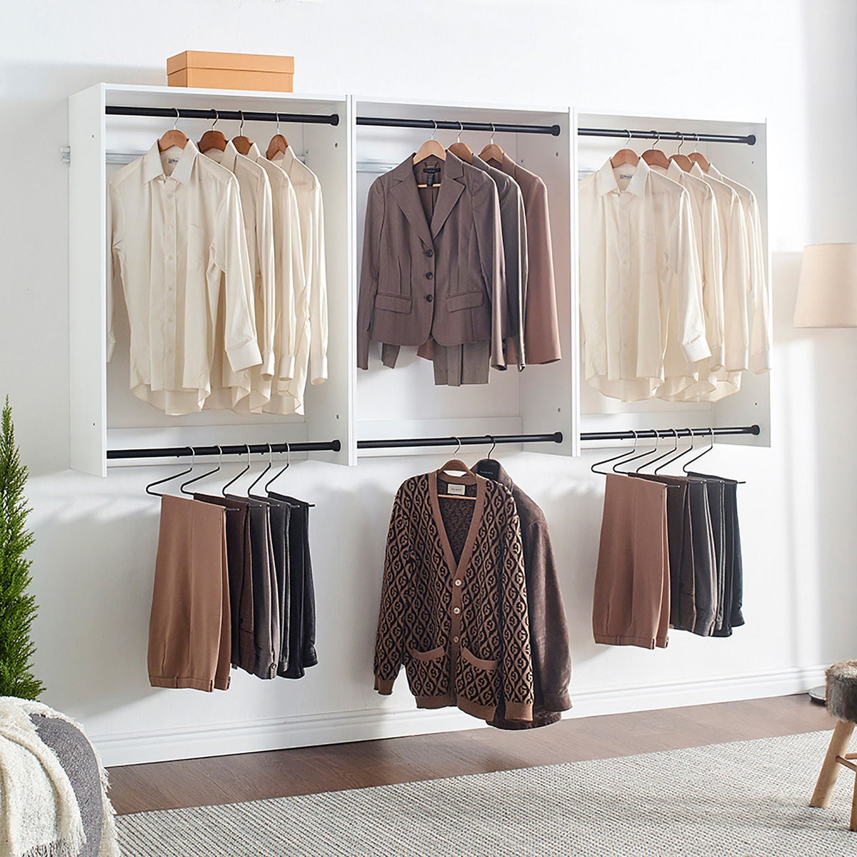 Devi - Wall Mounted Wood Closet System