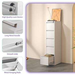 Steel Drawer Vertical File Cabinet With Lock For A4 Legal / Letter Size
