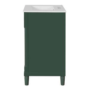 Bathroom Vanity With Integrated Sink, 2 Door Cabinet, Single Sink For Small To Medium Bathrooms