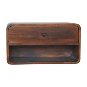 Curve Upper Slot Floating Nightstand