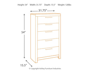 Derekson - Five Drawer Chest - Multi Gray