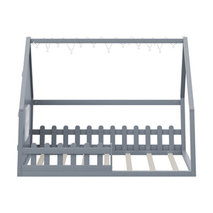 House Bed With Window And Fence