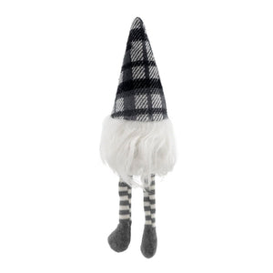 3 Pieces Sitting Gnome, Christmas Table Home Ornaments For Holiday Party Gifts - White / Gray