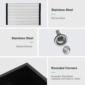 Granite Composite Double Bowl Undermount Kitchen Sink