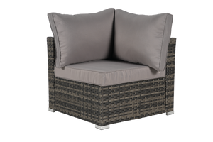 8 Pieces Outdoor Patio Sectional Sofa Couch,Wicker Furniture Conversation Sets with Washable Cushions & Glass Coffee Table for Garden, Poolside, Backyard