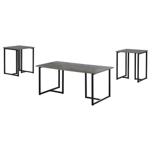 3 Piece Occasional Set With Smooth Top - Gray