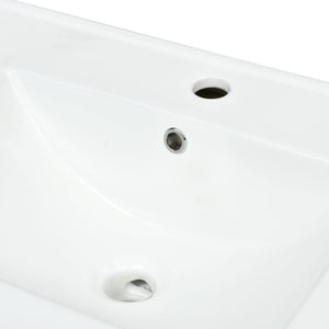 24'' Bathroom Vanity With Basin Sink, 3 Drawer Storage Cabinet - Natural Wood