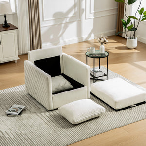 29.5''W Upholstered 360° Swivel Armchair with Hidden Storage