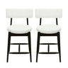 Mid Century Modern Counter Stools, Fabric Upholstered Chairs