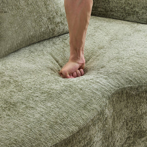 Curved Loveseat Sofa With Round Armrest