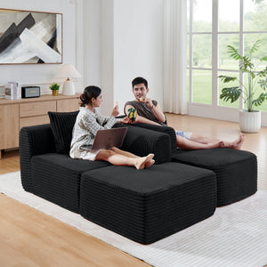 114" Cloud Sectional Couch with L-Shape Chaise