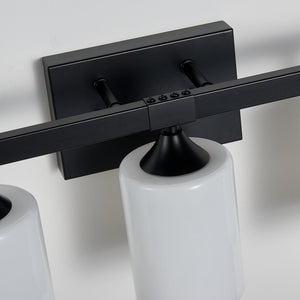 5-Light Matte Black Bathroom Lighting