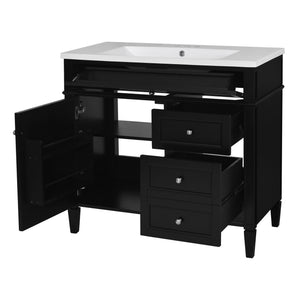 Bathroom Vanity With Top Sink, Storage Cabinet With Mirror