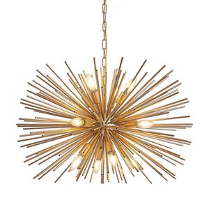 29" Mid-Century Modern 12-Light Starburst Chandelier