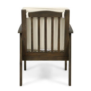 Patio Set Outdoor Acacia Wood Furniture Sets - Modern Club Chair Conversation Sets with Patio Dining Table
