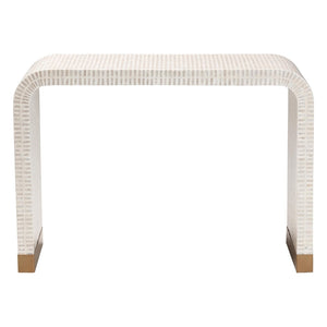 Console Table with Capiz Shell Mosaic Pattern