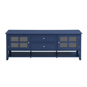 TV Stand, Entertainment Center With Dual Drawers And Hidden Storage, Cabinet With Soft Closing Doors And Sleek Panel Design