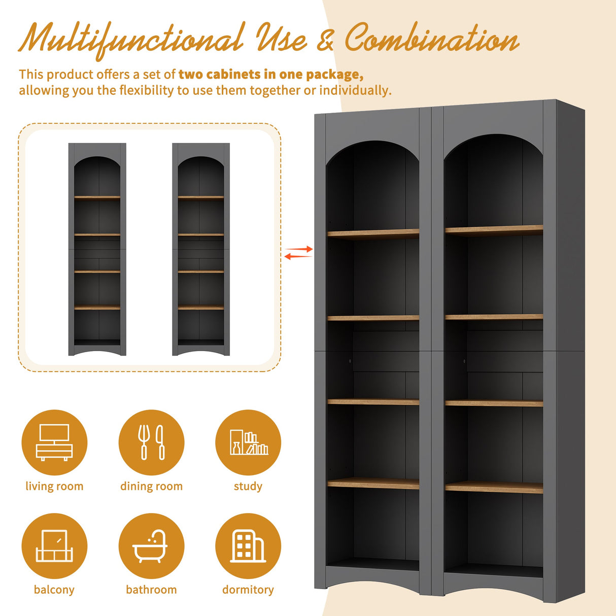 ON-TREND 3-Piece Farmhouse Entertainment Center
