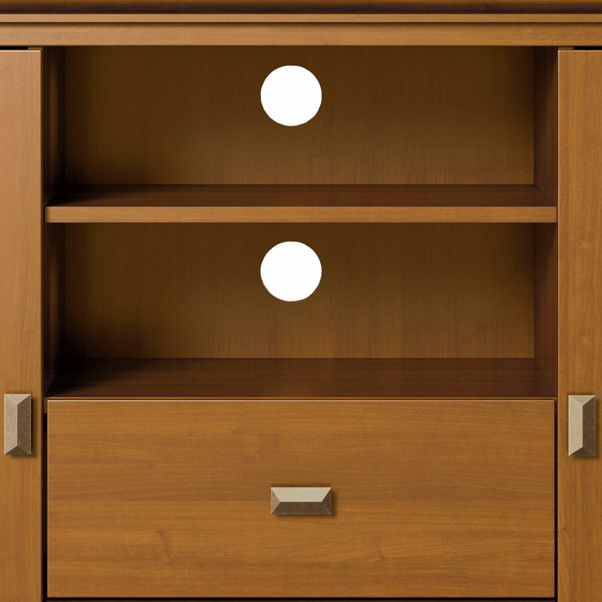 Handcrafted Tall TV Media Stand with Glass Doors and Storage - Multiple Colors