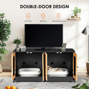 Double Litter Box Enclosure for Cats