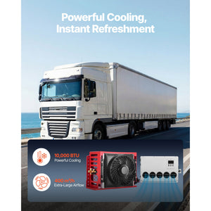 Truck Air Conditioner, 12V 10000 BTU Mini Split AC Unit