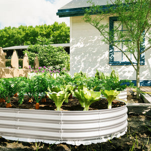 Heavy Duty Galvanized Raised Garden Bed Kit For Vegetables, Flowers & Herbs