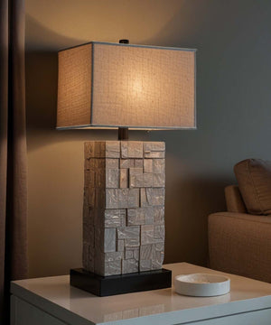 Rectangular Drum Lampshade (8x14) (8x14) x 10 CLIP-ON FITTER Softback Textured Oatmeal
