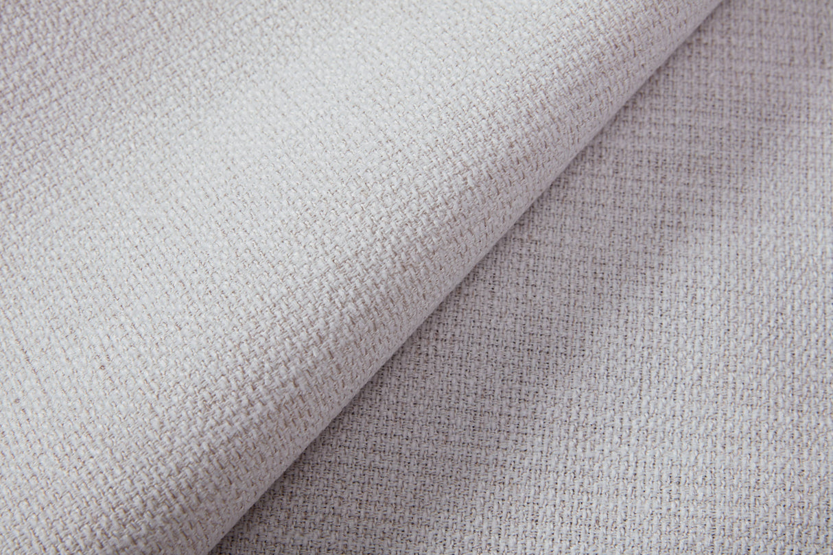 Hayden King Size Upholstered Wingback Bed with Textured Ivory Canvas and Tall 54" Headboard