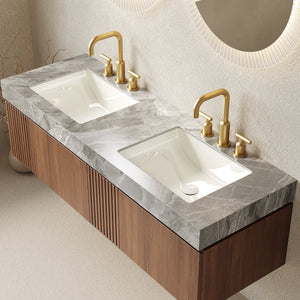 MURI 60" Bathroom Vanity & Sink, Floating Plywood Storage Cabinet